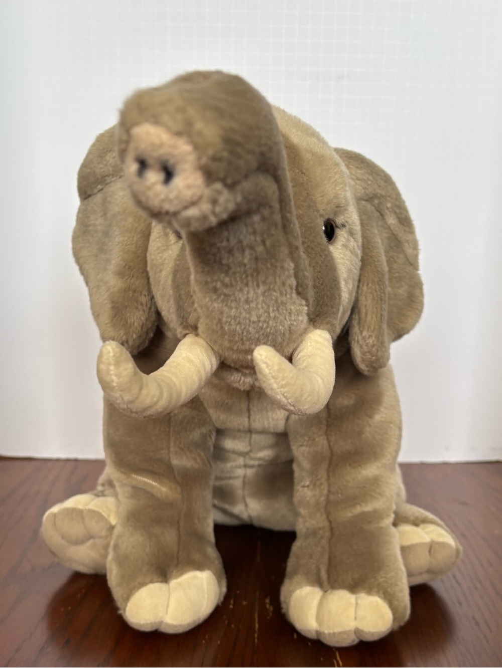 FAQ SCHWARTZ Plush Elephant Accent Figure in Tan